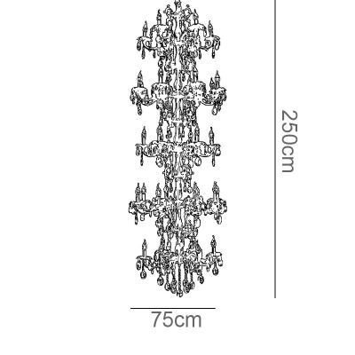 Suspension de luxe en verre  cristal et alliage zinc doré